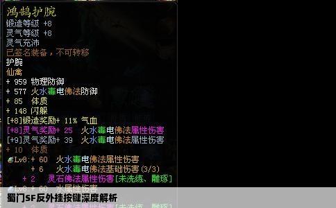 蜀门SF反外挂按键深度解析